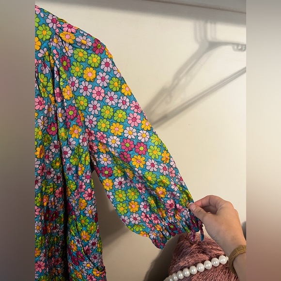 VENDOR ITEM : FINAL PRICE Vintage Handmade Floral House Dress - Picture 3 of 7